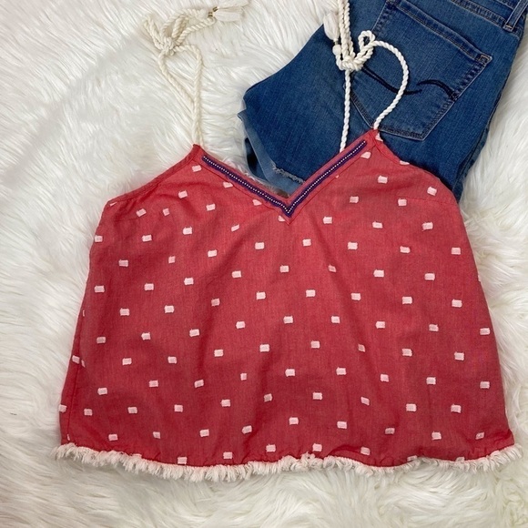 aerie Tops - Aerie Rope Strap Tassle Tank Top